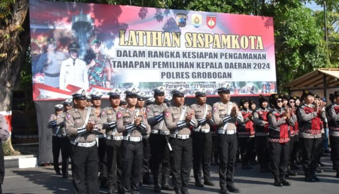 Polres Grobogan Gelar Sispamkota Kesiapan Pengamanan Pilkada Serentak 2024