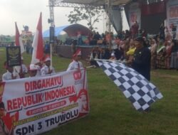 Desa Trowolu Kecamatan Ngaringan Kabupaten Grobogan Gelar Pawai Karnaval Bersama Untuk Maju